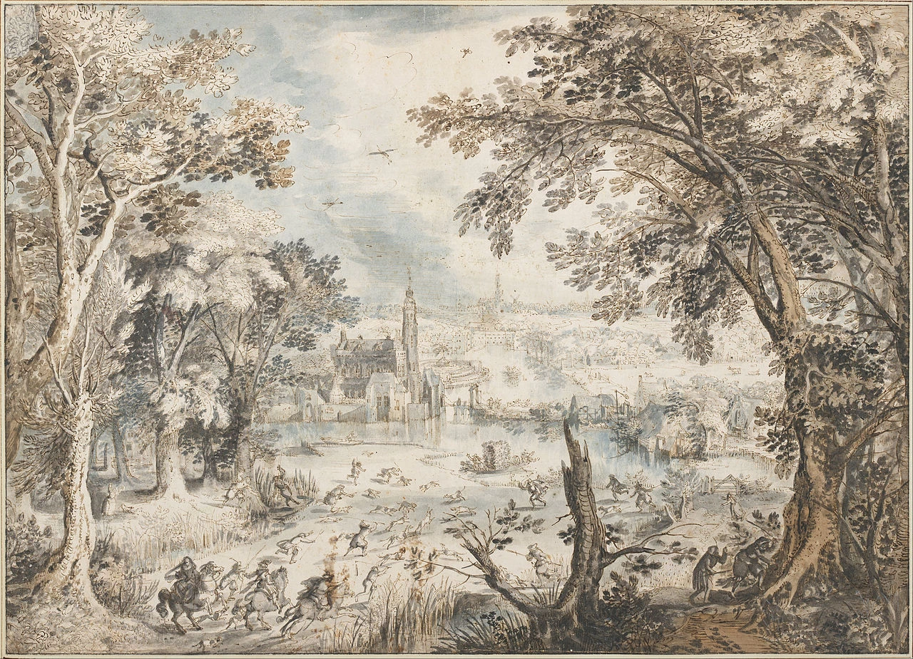 Paesaggio con caccia alla lepre